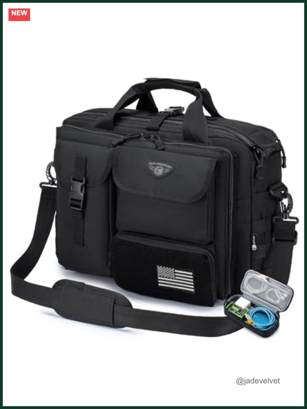 Tactical Messenger Bag with Laptop Compartment, 600D Oxford Fabric, Shoulder